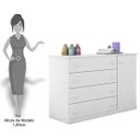 Ver imagem 5 de Cômoda Infantil 01 Porta e 04 Gavetas Branco Phoenix