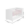 Quarto de Bebê Guarda-roupa 4 Portas Cômoda e Berço - Bymóveis - Phoenix Baby - 2