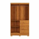 Ver imagem 4 de Guarda Roupa Casal Brunela 5 Portas 2 Gavetas com Cabideiro e Prateleira Yescasa Marrom/Nature