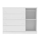 Ver imagem 2 de Guarda-Roupa 4 Portas + Cômoda 4 Gavetas Ana Livia - Phoenix Baby - Branco