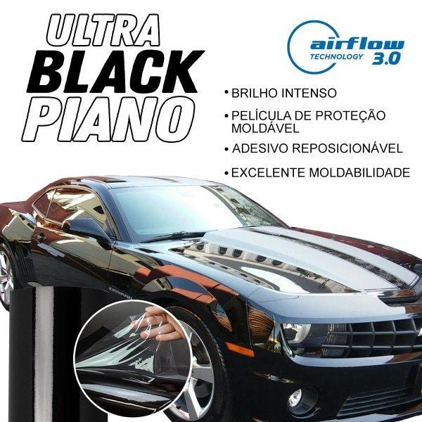 Adesivo Envelopamento Black Piano Alltak Airflow 3.0 25m - 4