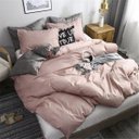 Ver imagem 1 de Edredom Casal King Size Bicolor Mais Duas Fronhas Rosê