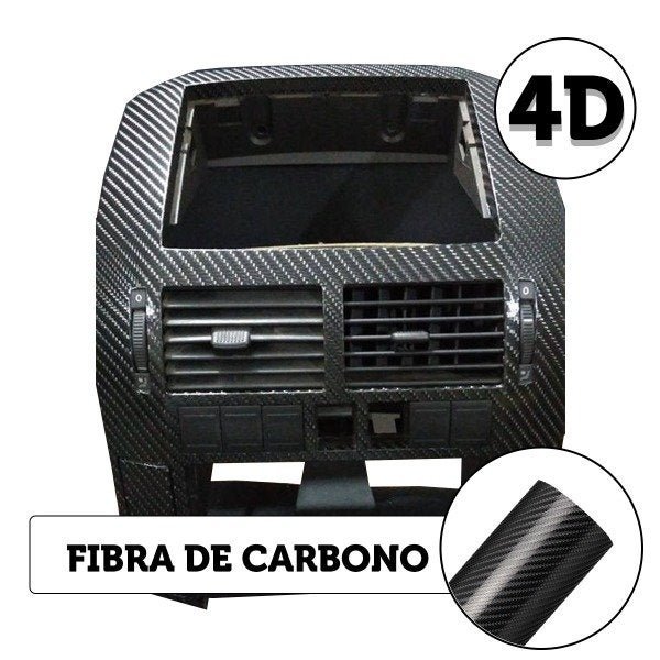 Adesivo Fibra De Carbono 4d Preto Alltak Ai Flow 6mx1,5m - 2