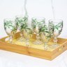 Kit 12 Taça Coqueiro Palm Tree De Vidro Vinho E Água 260ml - 2