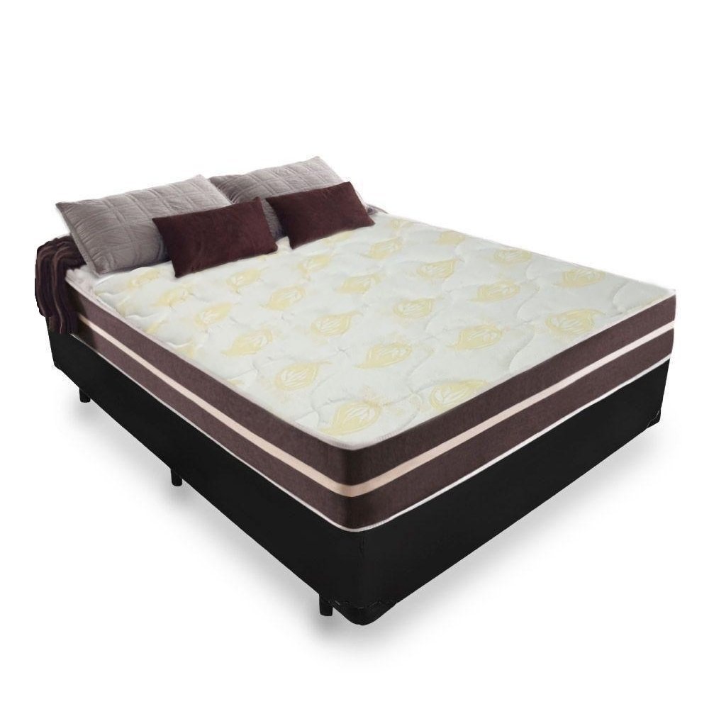 Cama Box Casal + Colchão de Molas Ensacadas Classic Brow Firme para 120 Kilos - 1