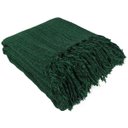 Ver imagem 2 de Manta Para Sofá Gigante Decorativa Verde Escuro 240x180