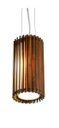 Ver imagem 1 de Lustre Pendente Ripado 16cm 1xE27 em Madeira Imbuia