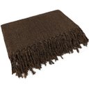 Ver imagem 1 de Manta Para Sofá Gigante Decorativa Marrom E Caramelo 240x180