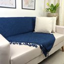 Ver imagem 3 de Manta Para Sofá Gigante Decorativa Azul Escuro 240x180