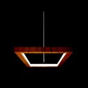 Ver imagem 1 de Pendente Frame Retangular LED 38w 2700k 120cm Madeira Imbuia