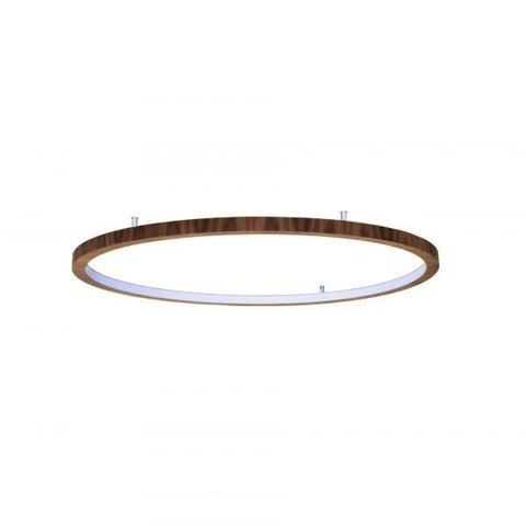 Plafon Sobrepor Redondo Anel LED 40W 2700K 100cm Madeira Imbuia