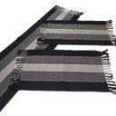 Ver imagem 1 de Kit Jogo de Tapetes para Cozinha Tipo Passadeira 3 Peças: Preto com Bege