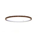 Ver imagem 1 de Plafon Sobrepor Redondo Anel LED 28W 2700K 60cm Madeira Imbuia