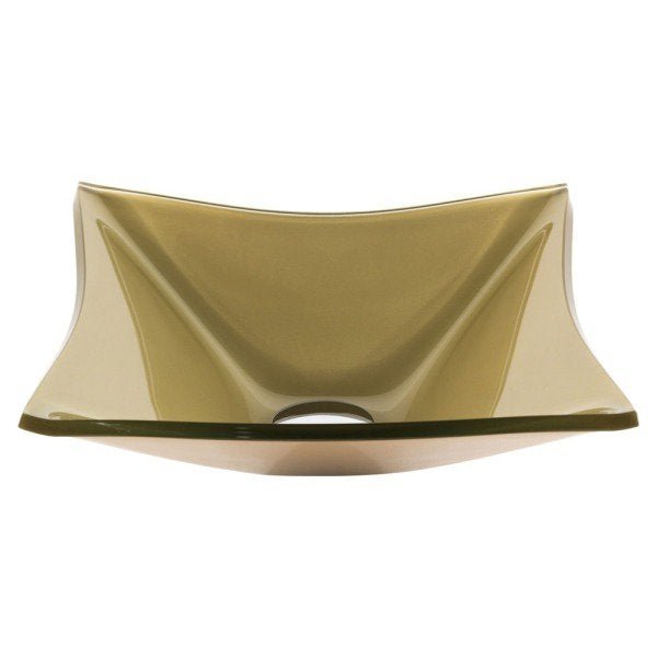 Cuba Dourado de Vidro Cq34cm + Válvula Click - 1