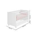Ver imagem 3 de Berço Mini Cama Americano Doce Sonho com Rodízios Branco - Qmovi