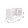 Berço Mini Cama Americano Doce Sonho com Rodízios Branco - Qmovi - 3
