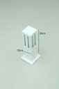 Ver imagem 2 de Poste Balizador de Jardim Vidro Friso 30cm em Alumínio Branco RL