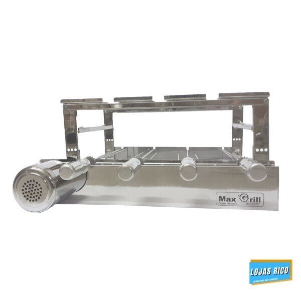 Churrasqueira Inox Max Grill Giratória 4 Esp. 110v/220v - 2