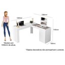 Ver imagem 3 de Escrivaninha Penteadeira Mobler Princesa Branco com Fosco