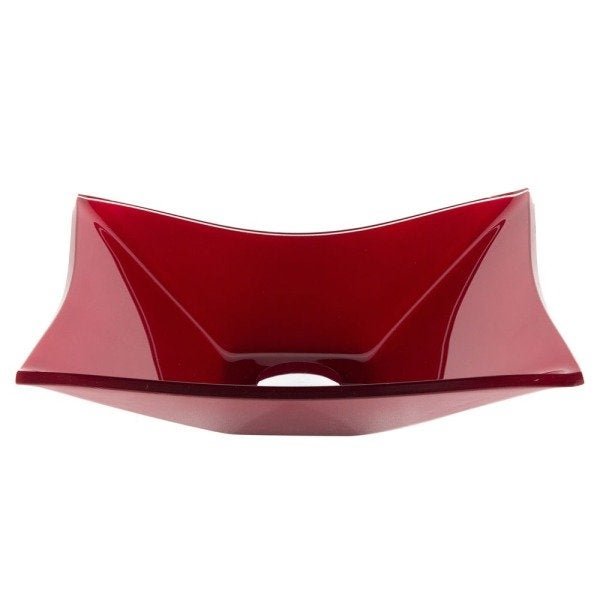Cuba Quadrada de Vidro 39x34cm Vinho para Banheiro - 1