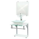 Ver imagem 1 de Gabinete Branco de Vidro para Banheiro 40cm Cc33cm