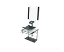 Ver imagem 1 de Gabinete Preto de Vidro para Banheiro 40cm Cq30cm