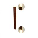 Ver imagem 1 de Arandela de Parede Madeira Interna Foco Duplo 60cm 2Gu10