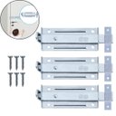 Ver imagem 1 de Ferrolho Trinco Tarjeta Fecho Chato para Porta Janela Portão 5,5cm Zincado | Silvana | Kit 03 Un