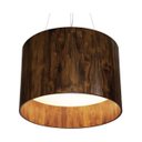 Ver imagem 1 de Lustre Pendente Cilíndrico 35x40cm 1xE27 Madeira Imbuia