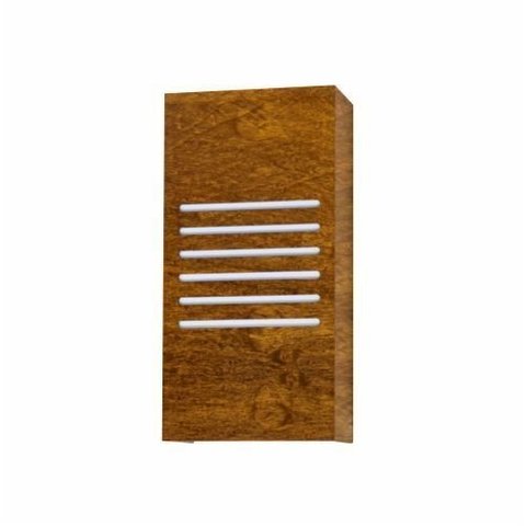 Arandela de Parede Interna Madeira Imbuia Clean 30x15cm 1xe27