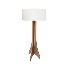 Luminária de Chão Abajur Coluna Clean 158cm Madeira Cappuccino