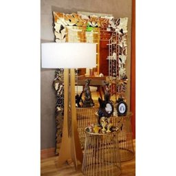 Luminária de Chão Abajur Coluna Clean 158cm Madeira Cappuccino - 2