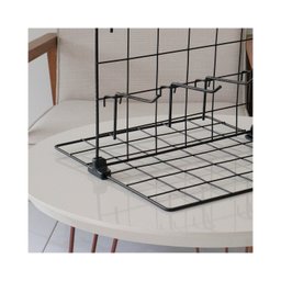 Expositor para Chaveiro e Bijuteria 0,30 X 0,30m com 8 Ganchos - Cor:preto - 1