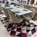 Ver imagem 1 de Sala de Jantar Mesa Sparta com 4 Cadeiras Dilly Giratórias