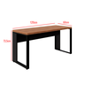 Mesa Reta 40mm Pé Quadro Savoia Tamanho 120x60 Cor Nogal/preto - 2