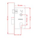 Ver imagem 2 de Fechadura Externa Retro Preto Texturizado - Pado 54023121