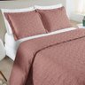 Kit Cobre Leito Colcha Desirée Casal Bordado Micropercal 200 Fios 3 Peças - Rosê - 1