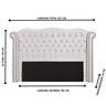 Kit Cabeceira Barrattiel King Size Estofada 1,95m + Recamier CS Cabeceiras KIT BARRATTIEL + RECAMIER - 3