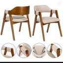 Ver imagem 2 de Kit 6 Cadeiras para Mesa de Jantar Lua com Estofado Linho Bege L59 Rmi