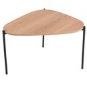 Ver imagem 1 de Mesa de Centro Orgânica Artesano 59 Cm (largura) em Mdp Hanover (mel) e Pés em Aço Preto