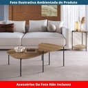 Ver imagem 5 de Mesa de Centro Orgânica Artesano 59 Cm (largura) em Mdp Hanover (mel) e Pés em Aço Preto