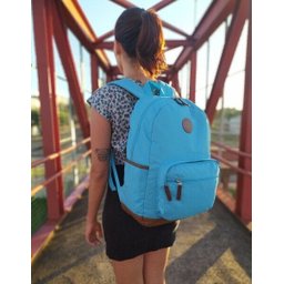 MOCHILA CASUAL ESPAÇOSA UNISSEX ESCOLAR CLIO: Azul - 3