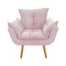 Kit Poltrona Opala com Puff Veneza Decoração Quarto Amamentação Escritório Clínica Recepção Suede Ro - 3