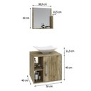 Ver imagem 4 de Conjunto Balcão C-cuba L38 e Espelheira Soft 500 Preto Onix C-snow Carvalho