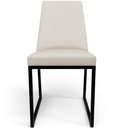 Ver imagem 6 de Kit 02 Cadeiras Para Sala De Jantar Base Aço Industrial Preto Dafne L02 Linho Cru - Lyam Decor