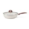 Wok Antiaderente Indução com Tampa 28 Cm Vanilla Ceramic Life Granada Brinox 4774/143 - 1