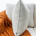 Ver imagem 3 de Almofada Linho Offwhite Geométrica com Detalhe em Vivo Quadrada:Completa
