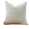 Almofada Linho Offwhite Geométrica com Detalhe em Vivo Quadrada:Completa - 1
