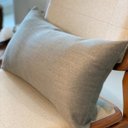 Ver imagem 3 de Almofada em Linho Tramado Cinza Retangular:Completa