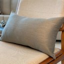 Ver imagem 2 de Almofada em Linho Tramado Cinza Retangular:Completa